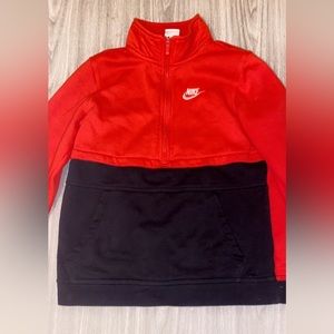 Red Nike Pullover Jacket.